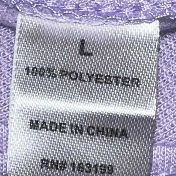 Raw edge crewneck purple sweatshirt junior size large - Picture 7 of 7